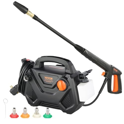 VEVOR Electric Pressure Washer, 2150-PSI 1.85-GPM, Foam Cannon High-Pressure with 5 Different Nozzle, 20ft Hose/35ft Cord Lightweight Washer, Portable Cleans Cars/Fences/Patios/Furniture/Floor/Window 9