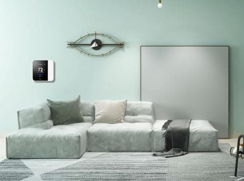 Vine Thermostat for Home with Touchscreen Color Display, WiFi Smart Thermostat Compatible with Alexa and Google Assistant, 7day/8period Programmable, Energy Saving, C-Wire Required, Screen Size 2.8" 8