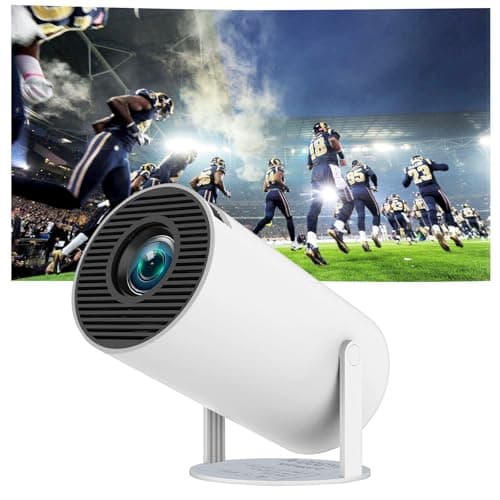Mini Projector with WiFi and Bluetooth, Portable Projector 4K Support with Auto Keystone, 2025 Upgraded HY300Pro Projectors Compatible with iPhone/Android/Windows/TV Stick/Xbox/HDMI, 180° Rotatable