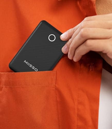 6000mah Ultra Slim Built in Cables Power Bank, Card Size Built in USB C Cords Battery Pack Portable Charger for phones, 3 Output External Battery Pack Compatible with iPhone, Samsung and Heated Vest 7