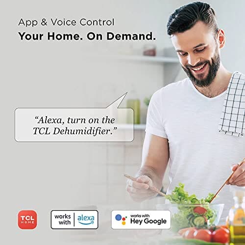 TCL 50 PINT SMART DEHUMIDIFIER WITH PUMP up to 4,500 SqFt 24Hour Timer Auto Restart & Defrost, Low-Temperature Operations, bedroom, living dining room utility basement nursery dorm office - H50D26W 4