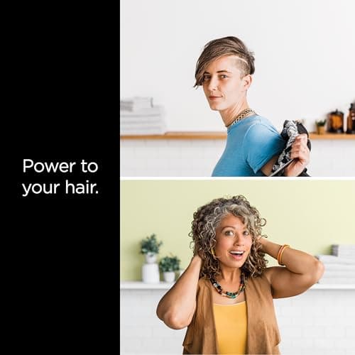 Shark HD113BRN Hair Blow Dryer HyperAIR Fast-Drying with IQ 2-in-1 Concentrator and Curl-Defining Diffuser Attachments, Auto Presets, Ionic, Styling Tools, No Heat Damage, Extendable Prongs, Stone 9