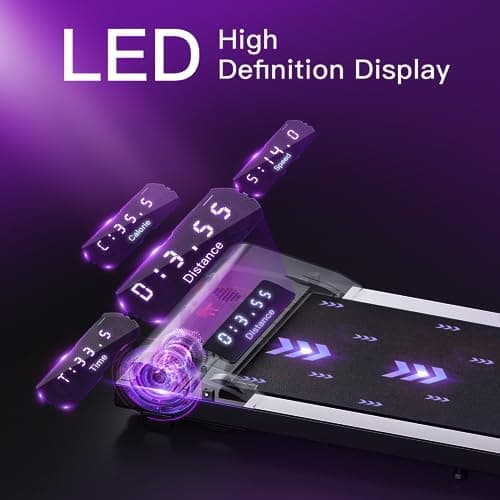 UMAY Walking Pad, Ultra Quiet Under Desk Treadmill, Portable Walking Treadmills for Home/Office, Small Treadmill with Remote Control, SPAX APP and LED Display, Space Saving, Installation-Free 5