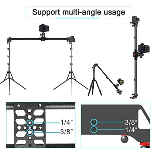 GVM 48"/120cm Motorized Camera Slider, APP Professional Carbon Fiber Dolly Rail Camera Slider, Motorized Time Lapse and Video Shot Follow Focus Shot and 120 Degree Panoramic Shooting 7