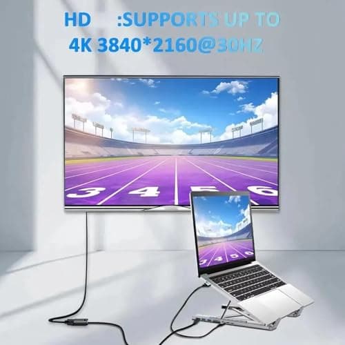 8-in-1 Laptop Stand, 8 in 1 USB C Laptop Docking Station Stand with 4k HDMI, 2 USB 3.0, Pd 100w, Universal Dock Station, Portable Docking Station for MacBook/Air/Dell/Hp/Surface/Lenovo 5