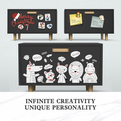 LOHASOK Large Farmhouse Bread Box for Kitchen Countertop - Container With Metal Door - Black Bamboo Holder 6