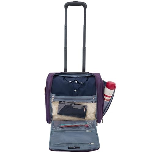 TPRC 15" Smart Underseat Carry-On Luggage with USB Charging Port, Purple 5