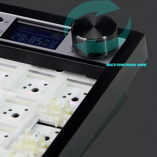 FKZ GMK104 Mechanical Keyboard Kit,VIA Programmable Full Size Hot Swap Gasket Custom RGB Gaming Barebones Keyboard with Screen&Knob Wireless BT5.0/2.4G/USB-C Wired NKRO DIY Kit (White) 7