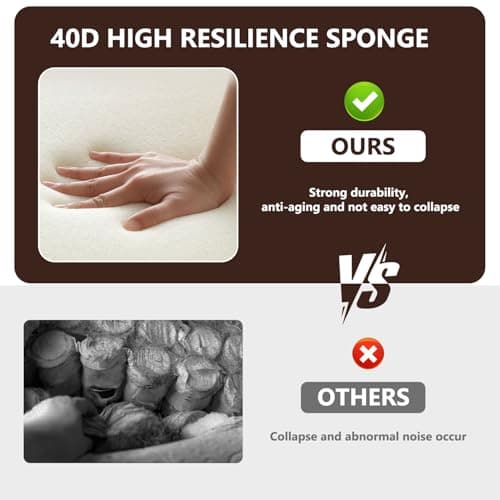 107'' L-Shaped Modern Modular Sectional Cloud Couch, 4-Seat Chenille Deep-Seat Sofa with Pillow for Living Room, Bedroom, Apartment, Camel 8