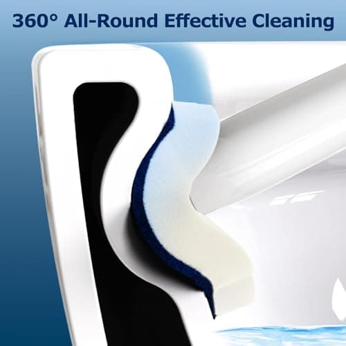 Tirmen Disposable Toilet Brush: Toilet Bowl Brush and Holder Set with 40 Wand Refills, Upgraded Handle, 2X Cleaners, Toilet Cleaning System with Storage Caddy for Sink, Bathtub, Floor, Drain (Green) 7