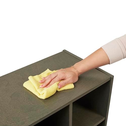 ECR4Kids Streamline 3-Section Toddler Coat Locker with Bench, Classroom Furniture, Grey Wash 12