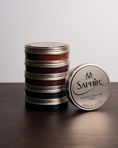 SAPHIR Medaille d’Or Mirror Gloss - Natural Wax Polish for Leather Shoes & Boots - Black 5