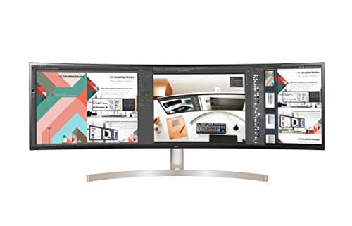 LG 49WL95C-WY 32:9 UltraWide Monitor 49" Dual DQHD (5120 x 1440) Curved IPS Display, HDR10, USB Type-C with 85W PD, sRGB 99% Color Gamut, Height/Swivel/Tilt Adjustable Stand - Silver
