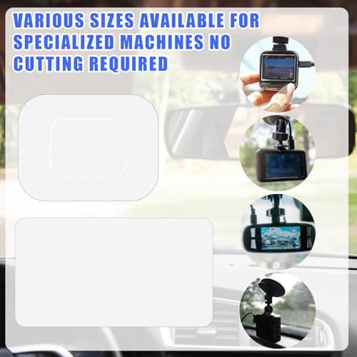 8Pcs Dashcam Windshield Sticker Electrostatic Film Transparent Sticker to Prevent Scratching and Falling, Durable and Reusable Dash Cam Stickers for Mounting Dash Cam 6
