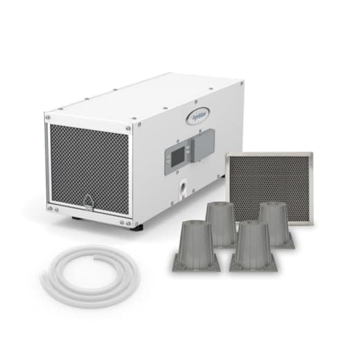 AprilAire E050 Pro Dehumidifier Bundle - 50 Pint Crawl Space Dehumidifier - Compact Dehumidifier for Crawl Spaces, Basements, Attics, Garages up to 1,600 sq. ft - 5 Year Warranty