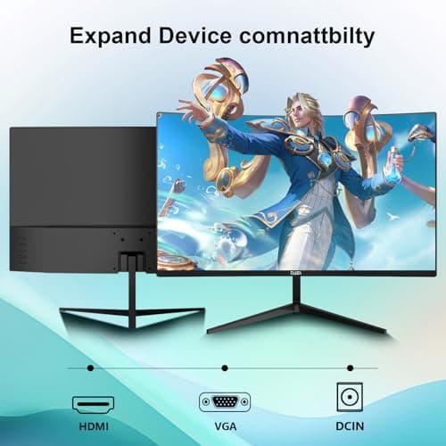 DJiEX 24 inch Curved Monitor FHD 1920x1080p 100Hz Refresh Rate 16:9 Aspect Ratio Ergonomic Tilt Home Office Gaming Monitor Sync Visual Experience for Work & Play Support Wall Mount Install 7