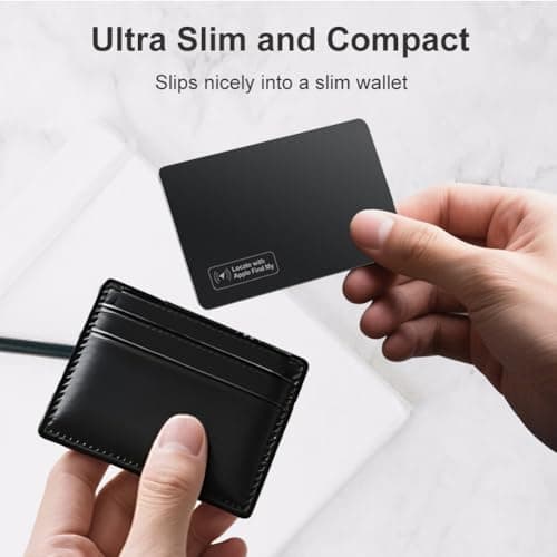YAOTE Apple MFi Certified Wallet Tracker, Works with Apple Find My, Rechargeable 0.07in Ultra-Slim Tracking Card, Item Locator for Wallet, Luggage, Passports, Purse 6