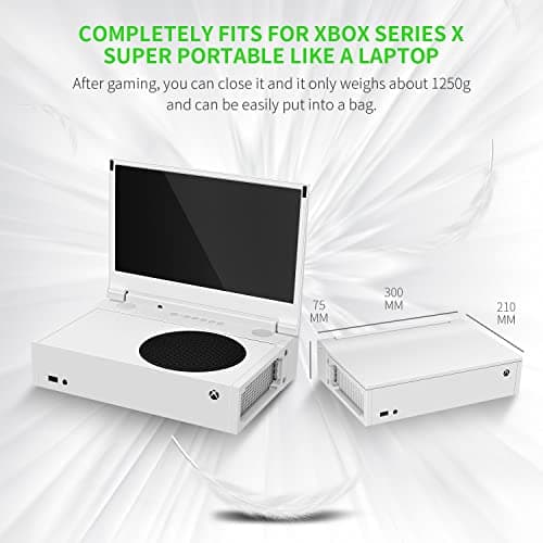 G-STORY 12.5‘’ Portable Monitor for Xbox Series S, 1080P Portable Gaming Monitor IPS Screen for Xbox Series S（not Included） with Two HDMI, HDR, Freesync, Game Mode, Travel Display 7