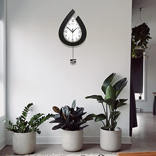 JTWALCLOCK Large Wall Clock for Living Room Decor Big Pendulum Modern Wall Clock Silent Non Ticking Battery Operated 28.7 Inch Clock for Kitchen Bedroom Bathroom Office Indoor Home Decorative 6
