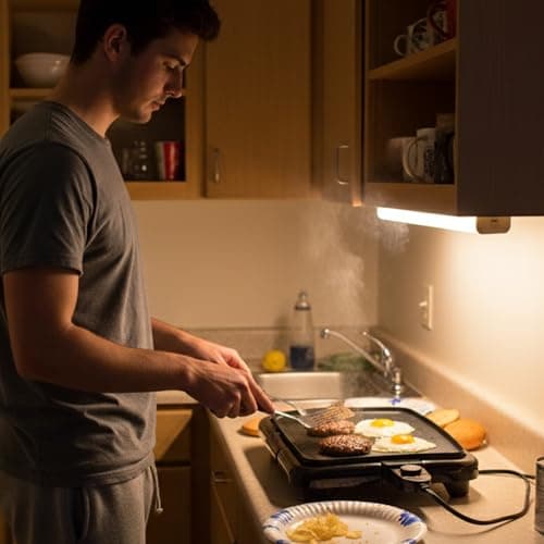 OVENTE Electric Griddle with 16 x 10 Inch Flat Non-Stick Cooking Surface, Removable and Adjustable Temperature Control, Indoor Grill for Instant Breakfast, Pancakes, Eggs or Burgers, Black GD1610B 6