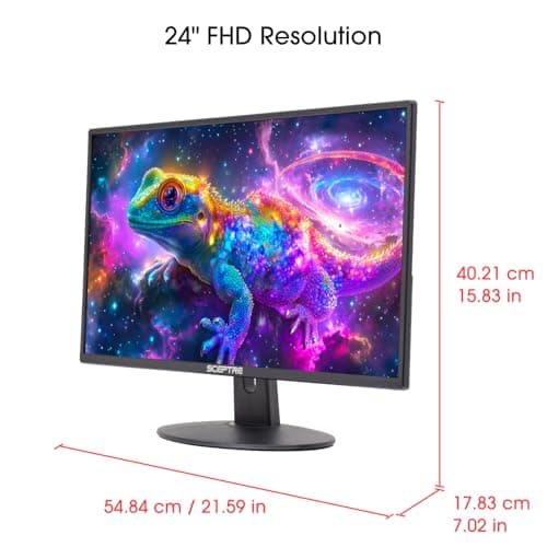Sceptre 24 Inch 75Hz 1080p LED Monitor with Build-in Speakers HDMI VGA Ports, New Black 2019 (E248W-1920) 3