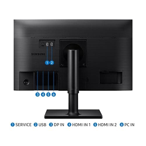 SAMSUNG FT45 Series 24-Inch FHD 1080p Computer Monitor, 75Hz, IPS Panel, HDMI, DisplayPort, USB Hub, Height Adjustable Stand, 3 Yr WRNTY (LF24T454FQNXGO),Black 6
