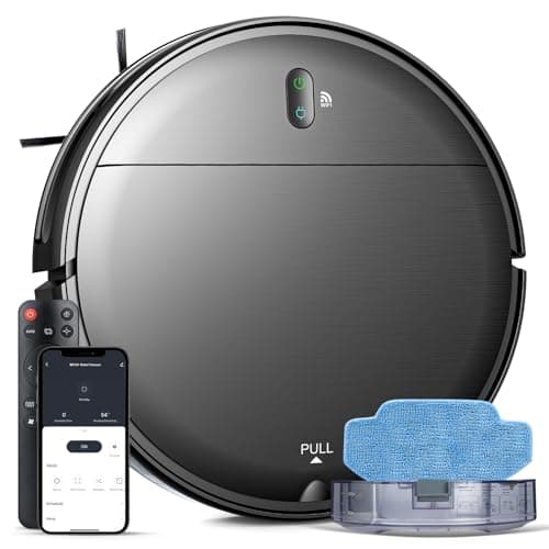Robot Vacuum and Mop Combo, 2 in 1 Robotic Vacuum Cleaner with Schedule, App/Alexa/Voice Control, Slim 2.87", Self-Charging, 2300 Pa Suction & Long Runtime, Ideal for Hard Floor, Pet Hair, Carpet