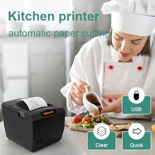 Rongta POS Receipt Printer, 80mm Thermal Printer with USB/Serial/Ethernet and Auto Cutter for Kitchen and Retail Use, Cash Drawer Support for Windows/Mac/Linux (RP327) 6