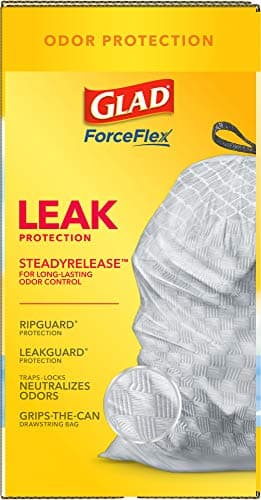 Glad ForceFlex Tall Kitchen Drawstring Trash Bags, 13 Gal, Fresh Clean, 110 Ct, Pack May Vary 15