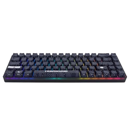 Higround Trailhead 65% Mechanical USB Wired Gaming Keyboard, TTC Linear Custom Switches, Programable RGB, Hot-Swappable, Deep Thock Creamy Sounding PC Keyboard, Pre-lubed (BLACKICE)