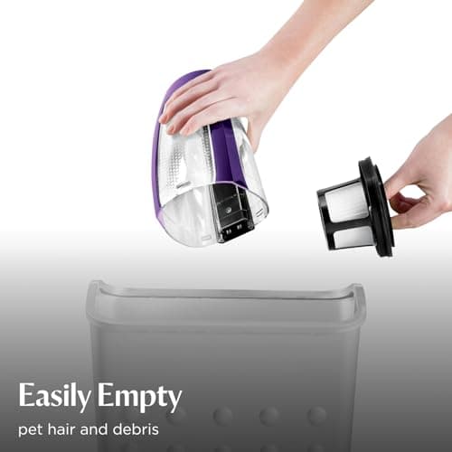 Bissell Pet Hair Eraser Cordless Hand Vacuum, Lithium Ion, Home, Auto, and Pet Vacuum, Easy-Empty Dirt Bin, Upholstery Tool, Brush Tool, and Crevice Tool Included, 2390A 5