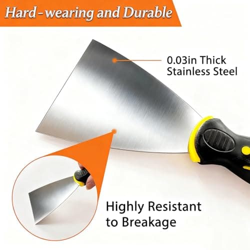 Caulk Gun Kit with Caulk Remover Tool - Smooth Silicone Caulking Gun Set for Caulking Removal, Shower & Bathroom, Includes Caulking Gun Tool, Caulk Scraper Tool Spackle Knife, All in One with Gift Box 5