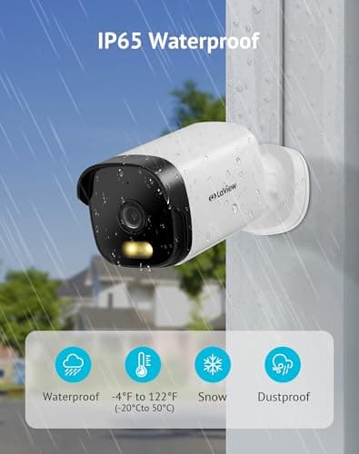 LaView 5MP Security Camera Outdoor with Color Night Vision,3K Wired Cameras for Home Security,IP65 Waterproof Camera, 24/7 Live Video,2 Way Talk,Cloud Storage/SD Slot,Compatible with Alexa(4 Pack) 9