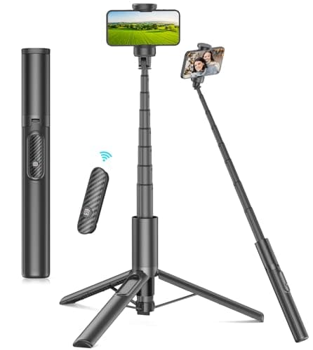 Gahenwo 60" Phone Tripod & Selfie Stick with Remote for Cell Phone 4"-7", Portable Smartphone Tripod Stand Compatible with iPhone Android, Lightweight Travel Tripod for Selfies Video Recording Vlog 9