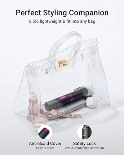 XCOOL Cordless Hair Straightener and Curler 2 in 1, Mini Curling Iron Straightener Combo with 5000mAh Battery, Portable Ceramic Flat Iron for Travel, USB-C Rechargeable, 15s Fast Heating, Gray 2