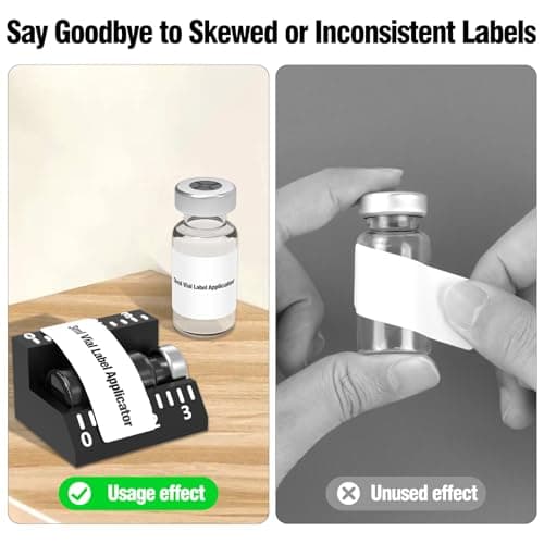 2 Pack Vial Label Applicator for 3ml Vial – Easy & Precise Sticker Alignment Tool for Vial Labeling – Time-Saving Labeling Assistant for Labs & Home Organization (3ml) 3