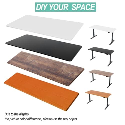 ERGOMAKER One-Piece 55" x 24" Table Top for Standing Desk Height Adjustable Home and Office Desk Frames DIY, Solid Rectangular Desk Table top, Rustic Brown 5