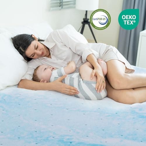 CH Charme House 3 Inch Memory Foam Mattress Topper Full Size, Gel Infused Memory Foam Bed Topper for Back Pain Relief, Cooling Mattress Pad, CertiPUR-US Certified, 75×54" 7