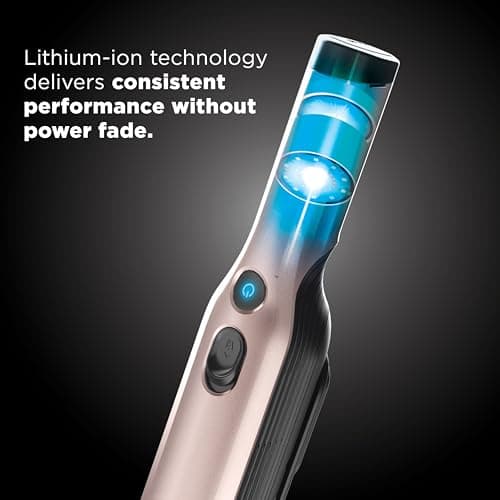 Shark WANDVAC Cordless Hand Vac, Lightweight, Portable at 1.4 lbs., Powerful Suction, Charging Dock, One-Touch Empty for Car & Home, Multi-Surface Pet Tool & Duster Crevice Tool, Rose Gold, WV201RGBRN 8