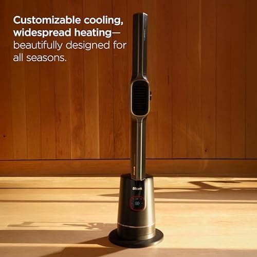 Shark TurboBlade Cool + Heat – 2-in-1 Bladeless Tower Fan & Space Heater for Customizable Year-Round Indoor Use, Bedroom, Living Room, & Office | Powerful Cooling + Rapid Room Heating, Charcoal, TH202 15