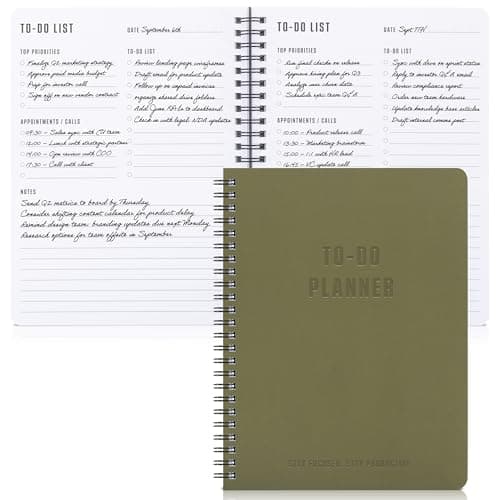 ZICOTO Aesthetic To Do List Notebook For Work or Home - Simple Daily Planner to Easily Organize Your Tasks And Boost Productivity - Stylish Undated Organizer Supplies For Women and Men