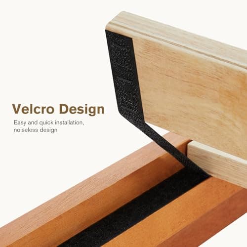 Sweetcrispy Solid Wood Bed Frame, Full Size Bed Base with Wood Slat Support, Sturdy, Stylish & Noise-Free Design, No Box Spring Needed, Easy Assembly, 12 in Natural Pine 5