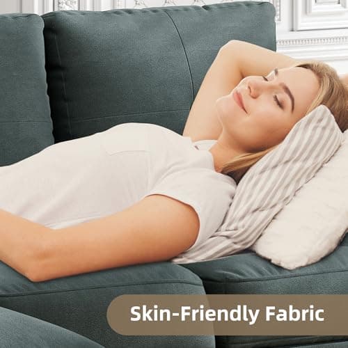 Shintenchi Sofa,Convertible Sectional Sofa with Storage Ottoman for Living Room, L Shaped Couch Sectional Sofafor Small Space Linen Couch (Dark Grey) 6