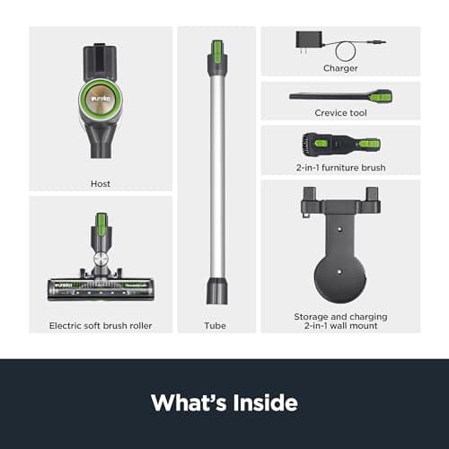 Eureka Lightweight Cordless Stick Vacuum Cleaner Convenient for Hard Floors, Rechargeable Handheld Vacuum Cleaner Portable with Powerful Motor Efficient Suction, RapidClean Ultra NEC370GR, Moss Green 10
