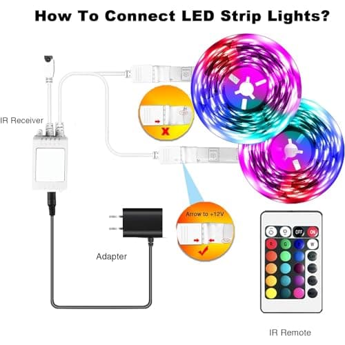 phopollo Bluetooth Led Strip Lights 100ft (2 Rolls of 50ft), RGB Color Changing LED Lights for Bedroom, Kitchen Decoration, App Control and Music Sync 6