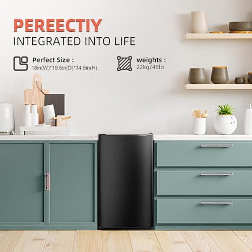 Maine Mini Upright freezer, 3.6 Cubic Feet, Single Door Compact Freezer with Reversible Stainless Steel Door, 3-Speed Temperature Adjustment Small freezer for Home/Dorms 6