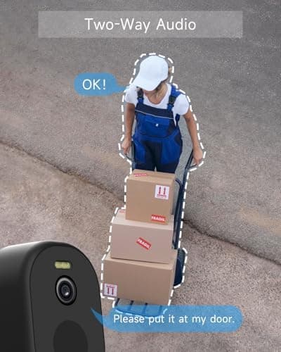 Rraycom Security Camera Wireless Outdoor,5G/2.4G WiFi Camera for Home Security,2K Battery Powered Indoor Cameras with AI Detection,Color Night Vision, Siren,2-Way Talk,Works w/Alexa (1, Black) 5