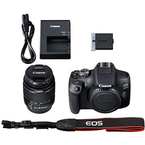 Canon EOS 2000D / Rebel T7 DSLR Camera w/EF-S 18-55mm F/3.5-5.6 Zoom Lens + 64GB Memory, LED Video Light, Case, Gripster Tripod, and More (Essential Bundle) (Renewed) 8