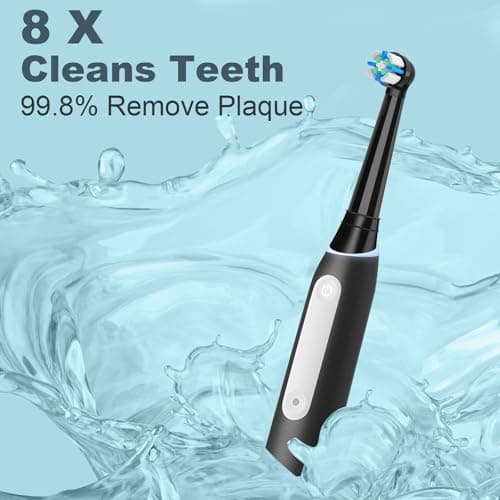 IO Replacement Heads Compatible with Oral b iO 2/3/4/5/6/7/8/9/10 Series Electric Toothbrush, 8 PCS Brush Heads Compatible with Oral B IO for Teeth Cleaning (Black/White) 6