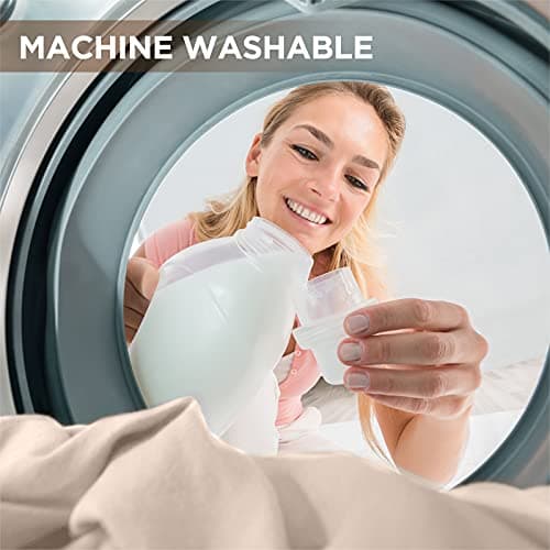 Westinghouse Electric Heated Blanket - Queen Size, Soft Flannel to Sherpa, 10 Heating Levels, 12 Hour Auto Off, Machine Washable, 84x90 Inch, Beige 9